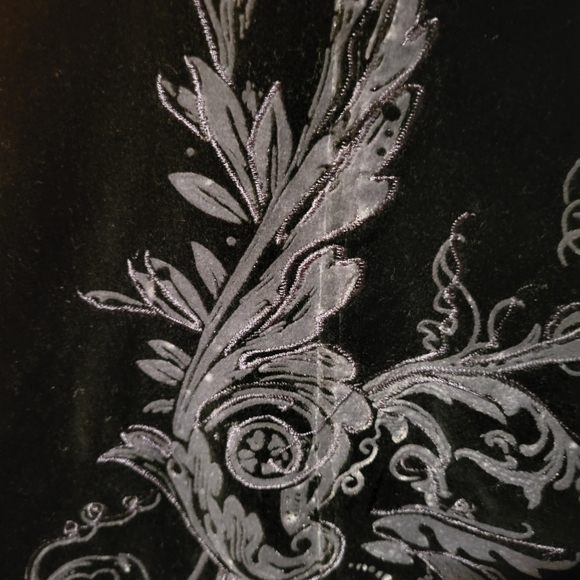 Eivissa Black Velvet Button Up Blazer with Stunning Embroidery! Size Large - Picture 4 of 10